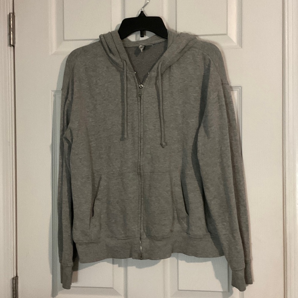 Women's Heather Gray Zip-Up Hoodie